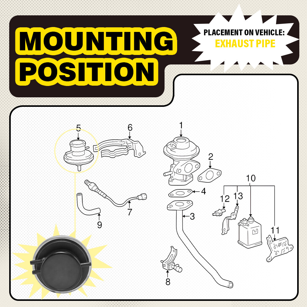 For Toyota Tacoma 4Runner T100 EGR Vacuum Modulator Valve Solenoid 25870-75030