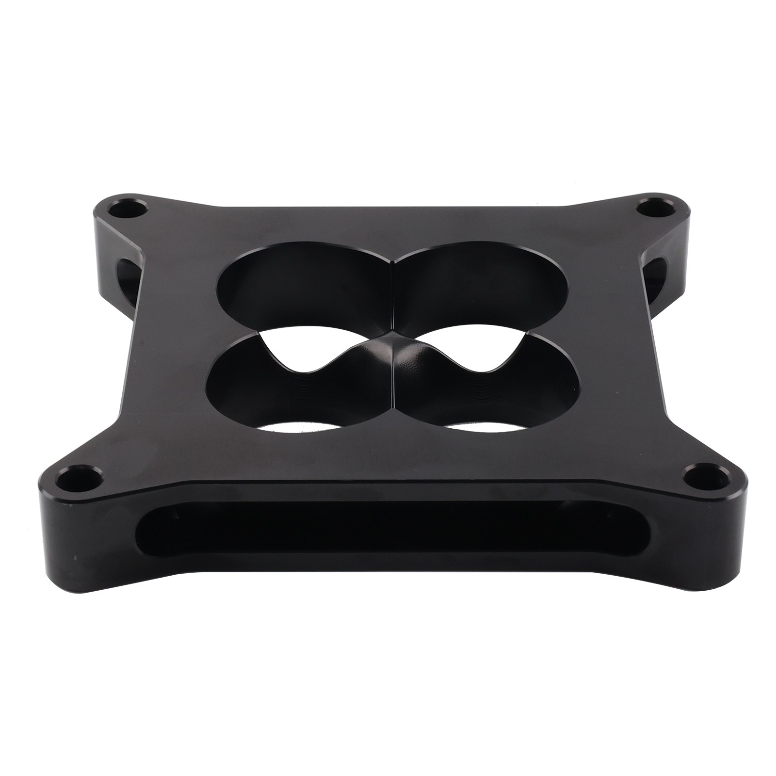 New 1"Thick Aluminum 4150 CNC Machined Carburetor Spacer Square Bore 4 Port BLK