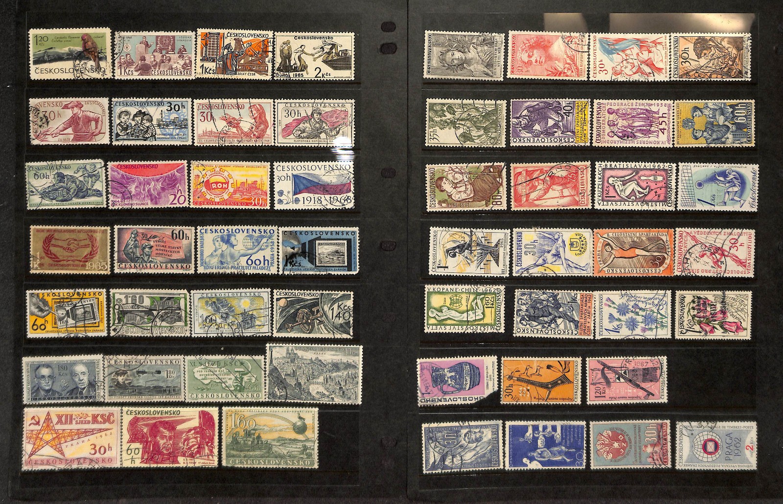 Czechoslovakia Stamp Collection on 50 Harris Pages, 1918-1983 (BK)