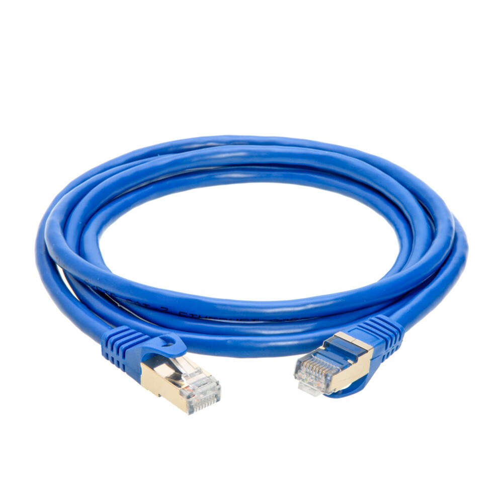 Cat7 S/FTP Ethernet Patch Cable 600MHz High-Speed Blue 30FT-200FT Multi Pack LOT