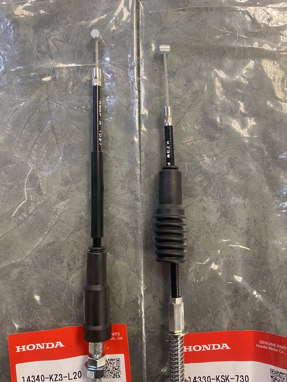 2005-2007 Honda CR250R Front/Rear Power Valve Cables 14330-KSK-730 14340-KZ3-L20