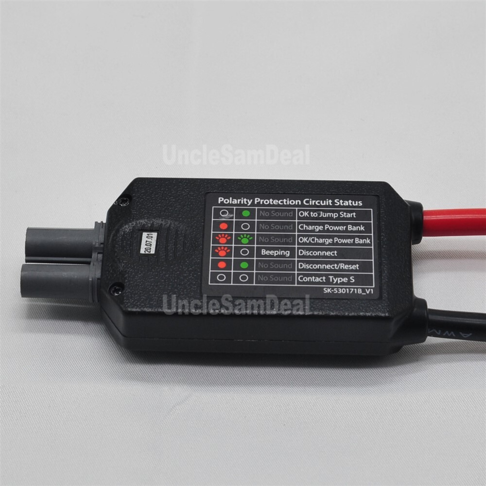 TYPE-S JUMP START POWER BANK ALLIGATOR CLAMP CABLE 3 PRONG GEN3 GRAY EC5-GEN3