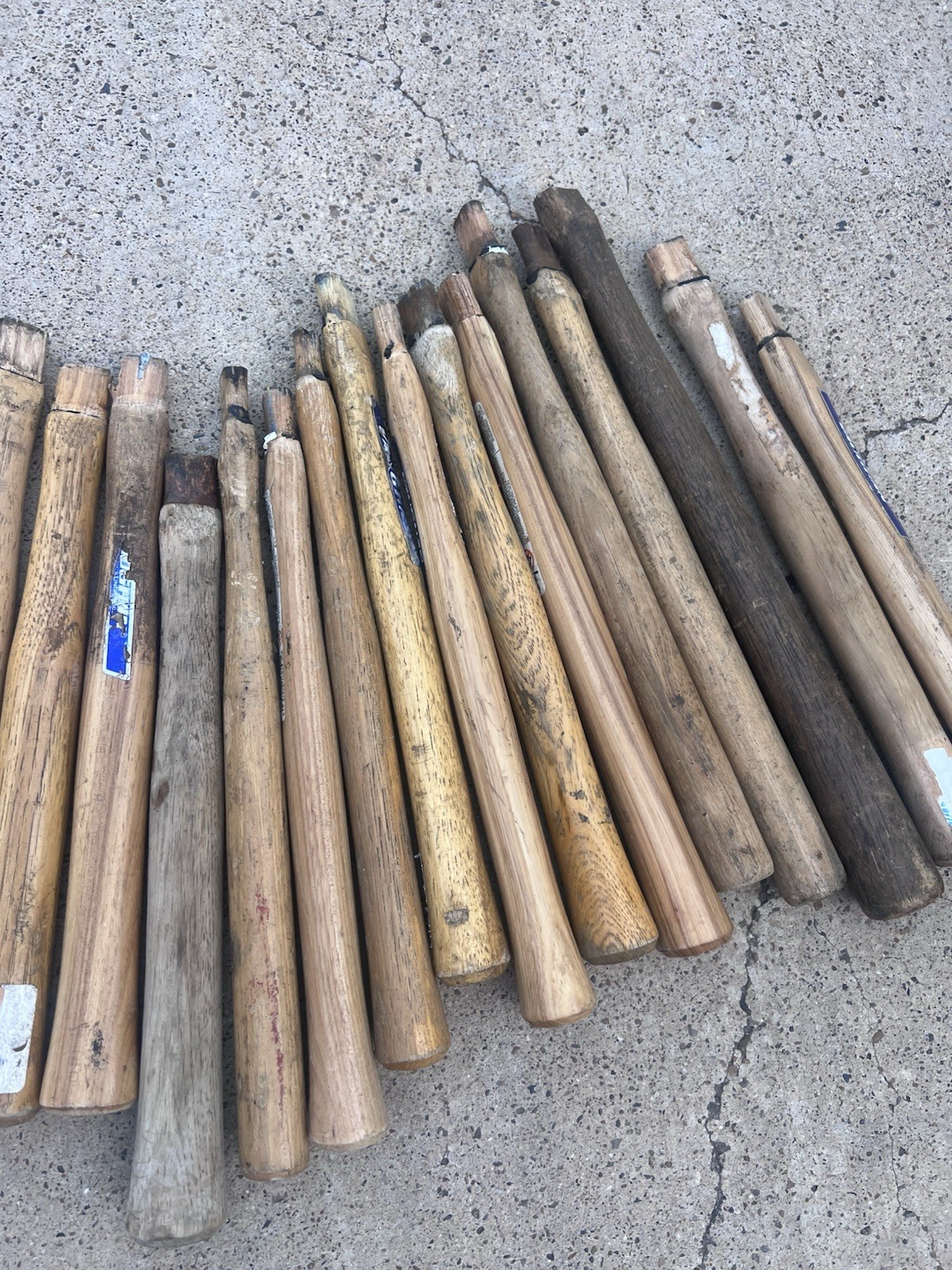 LOT of 4 Used Vaughan 12-14in Handles, Wood Turning, Repurposing, Crafting