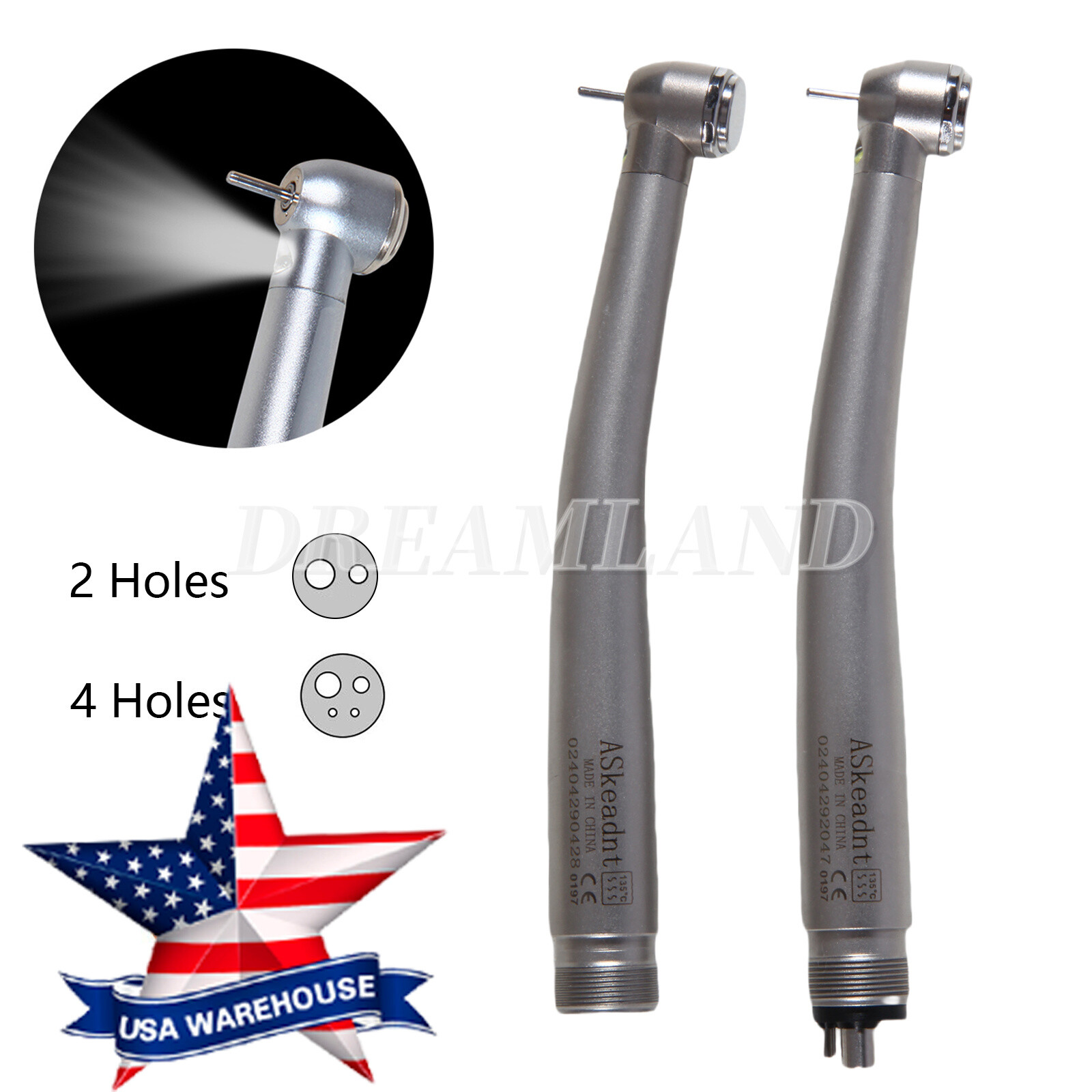 NSK Style Dental Fiber Optic LED E-generator/ High Speed Handpiece 2HOLE/4HOLE