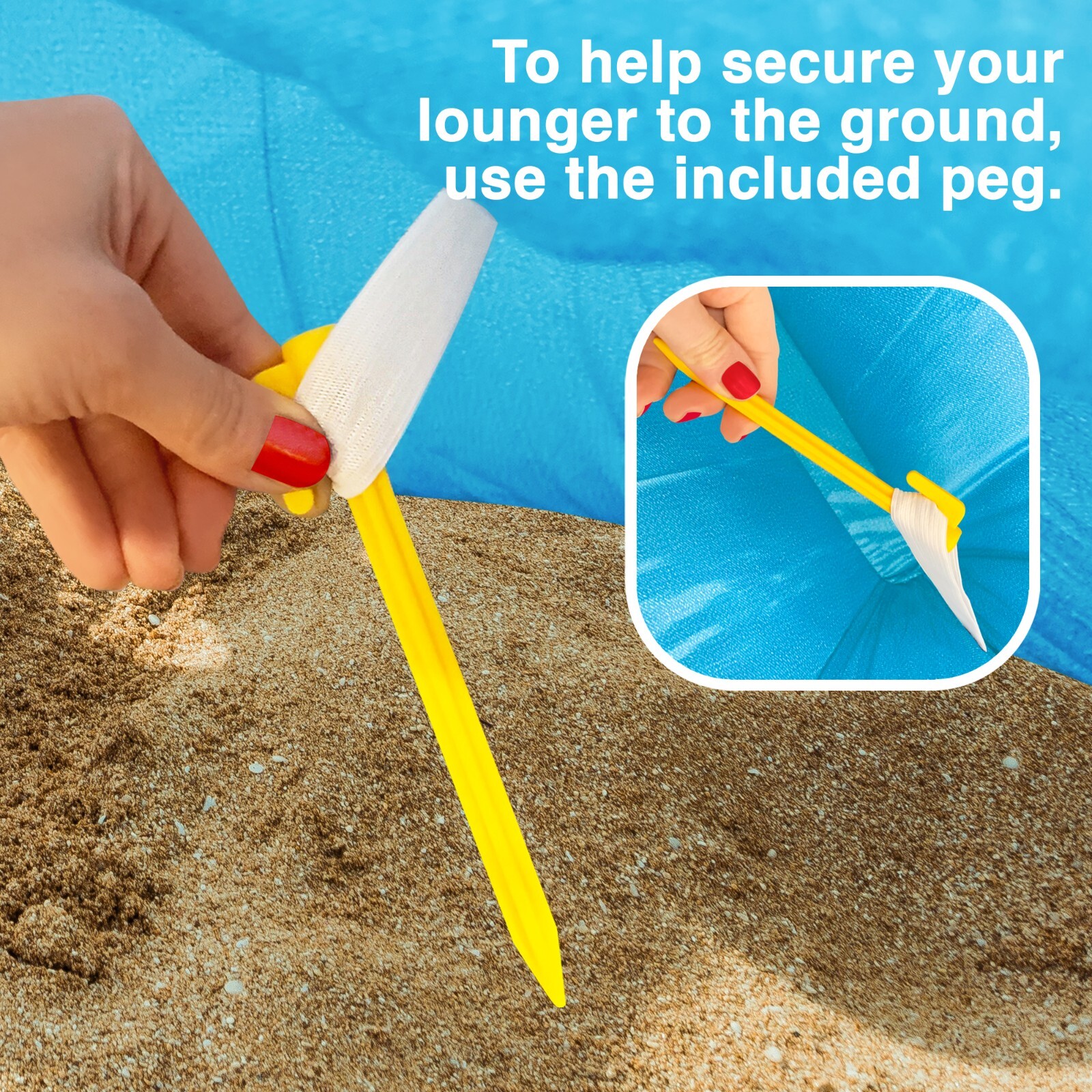 Nevlers Inflatable Black & Blue 2 Pack Blow Up Lounger Sofa Chair - Travel Bag