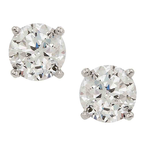 2.00 cttw Diamonique Epiphany Platinum Clad 100-Facet Ladies Stud Earrings