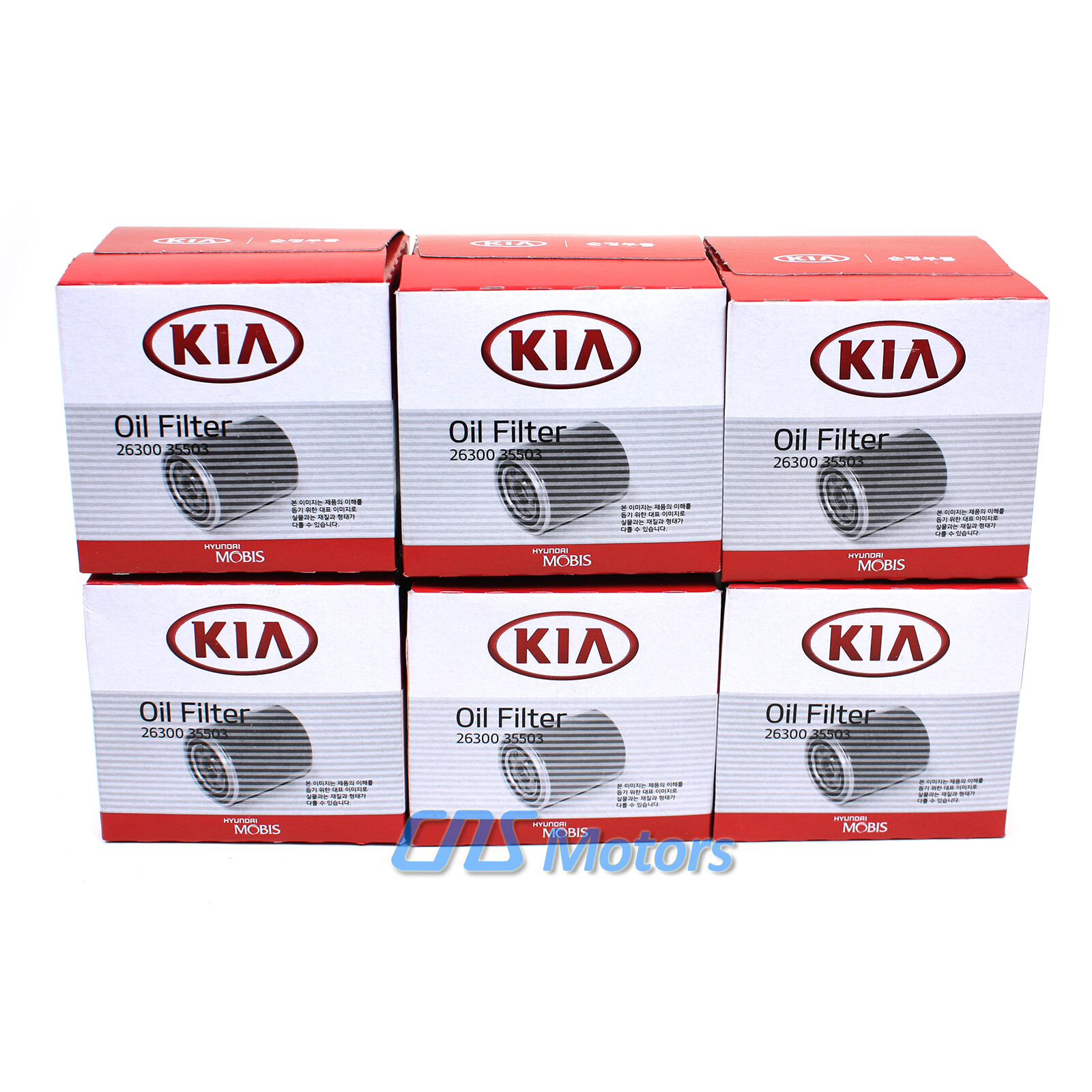 ⭐GENUINE⭐6PACK Oil Filters & Washers for Genesis Hyundai Kia 26300-35505