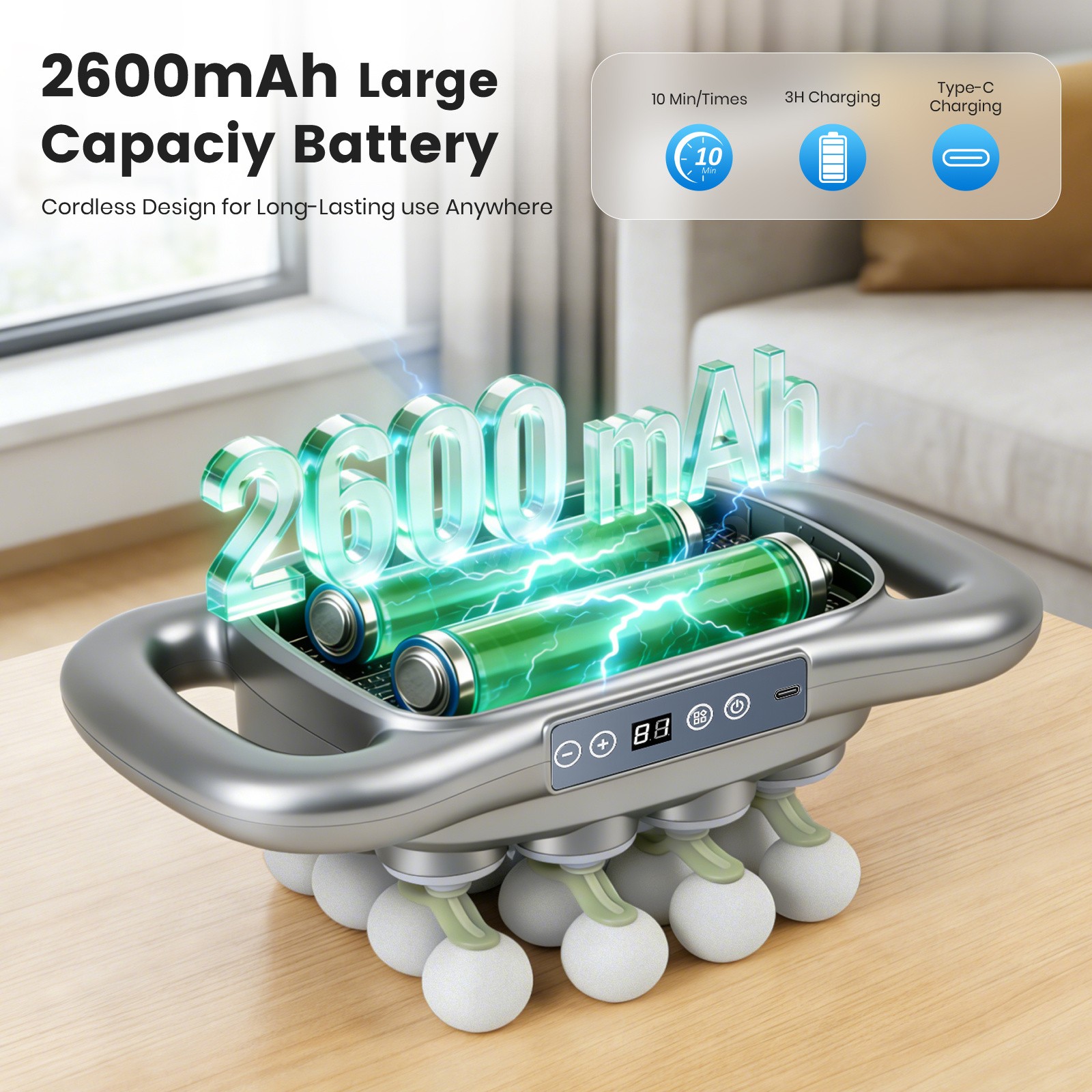 9 Modes Massage Gun Deep Tissue Percussion Massager Speed Muscle Vibrating Relax