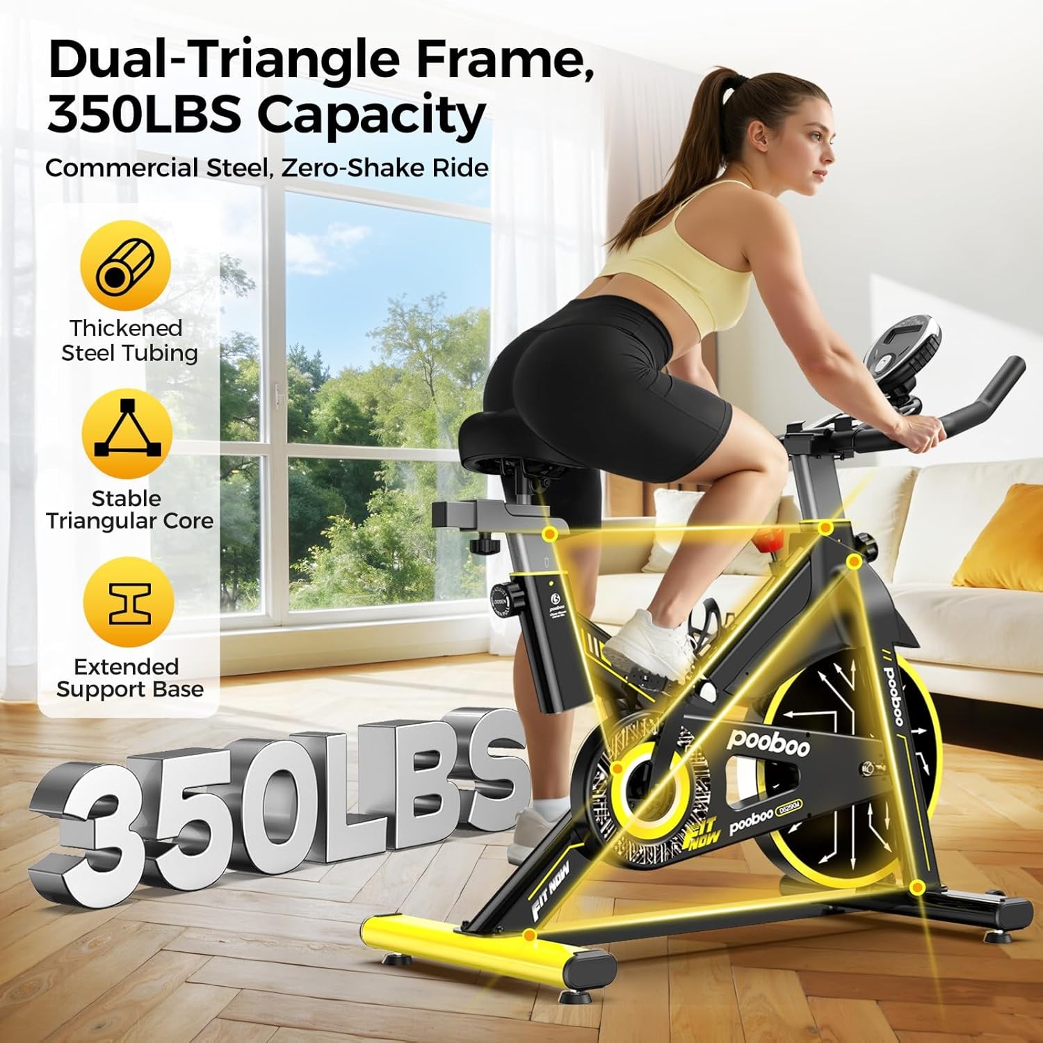 Exercise Bike Adjustable Magnetic Resistance Indoor Cycling Bike Stationary Bike