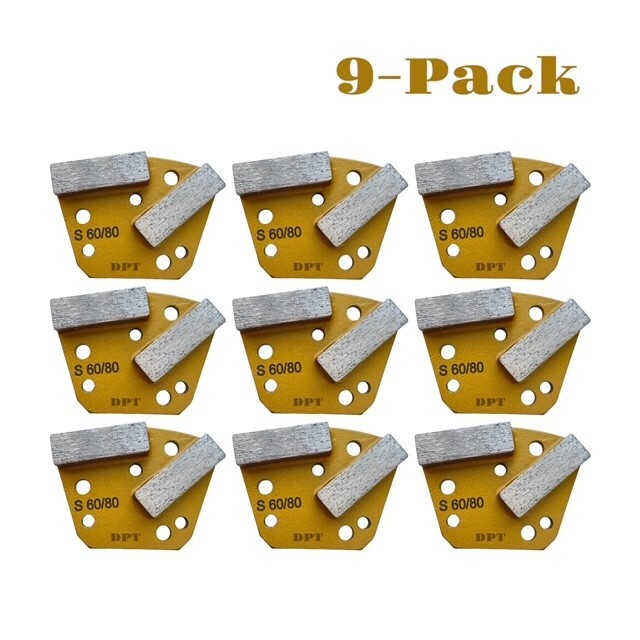 9 Pack Grinding Discs For Diamatic Sase CPS Concrete Grinders  Hard Bond 60 Grit