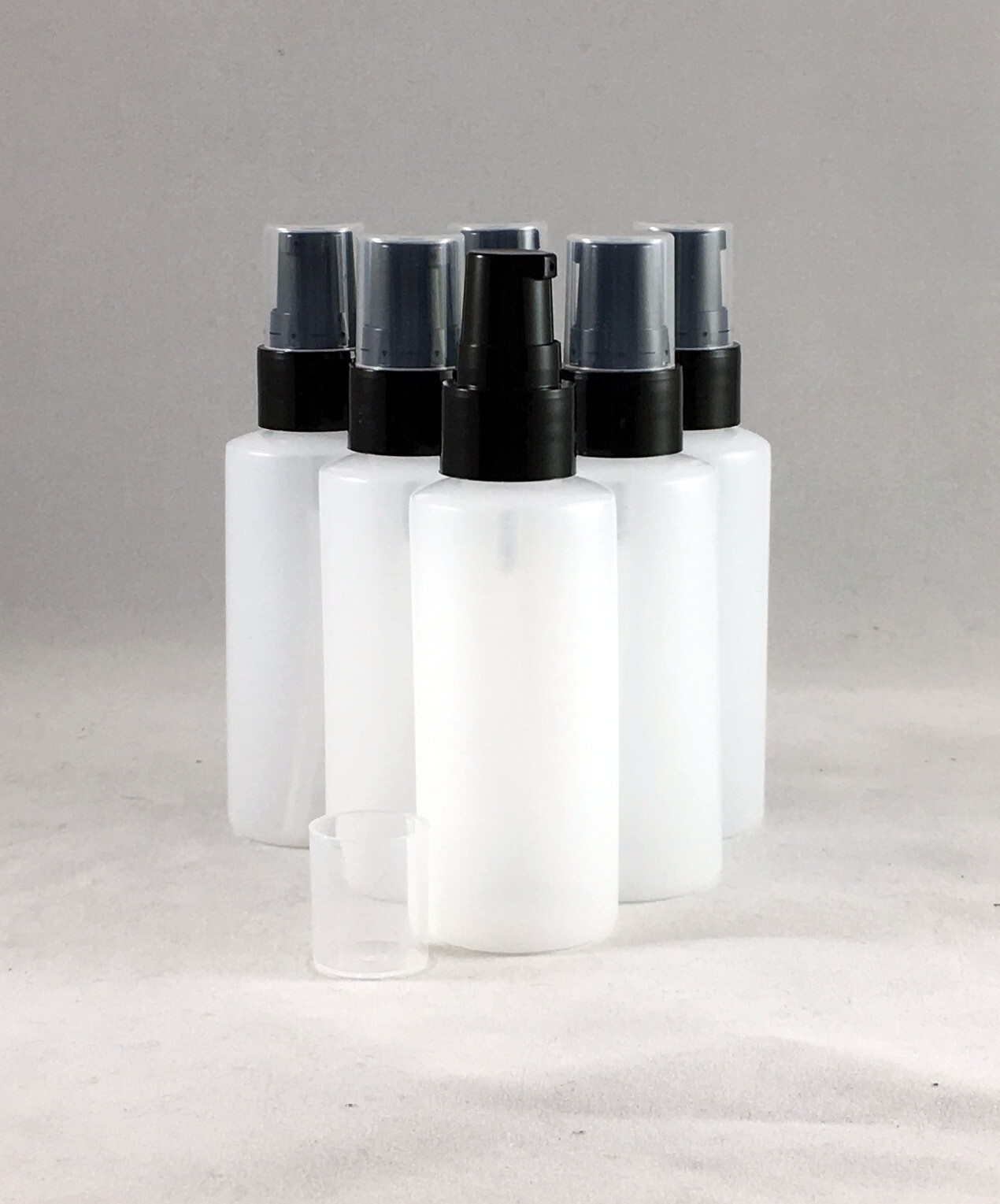 1oz Natural HDPE Cylinder Round Plastic Bottle w You Pick Closure / Quantity