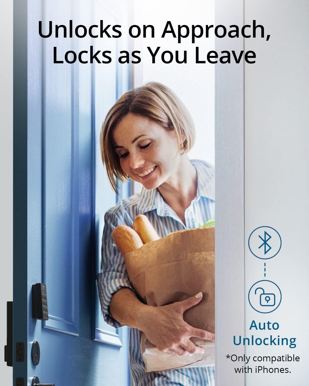 eufy Security Wi-Fi Smart Door Lock Keyless Electronic Deadbolt +Wireless Keypad