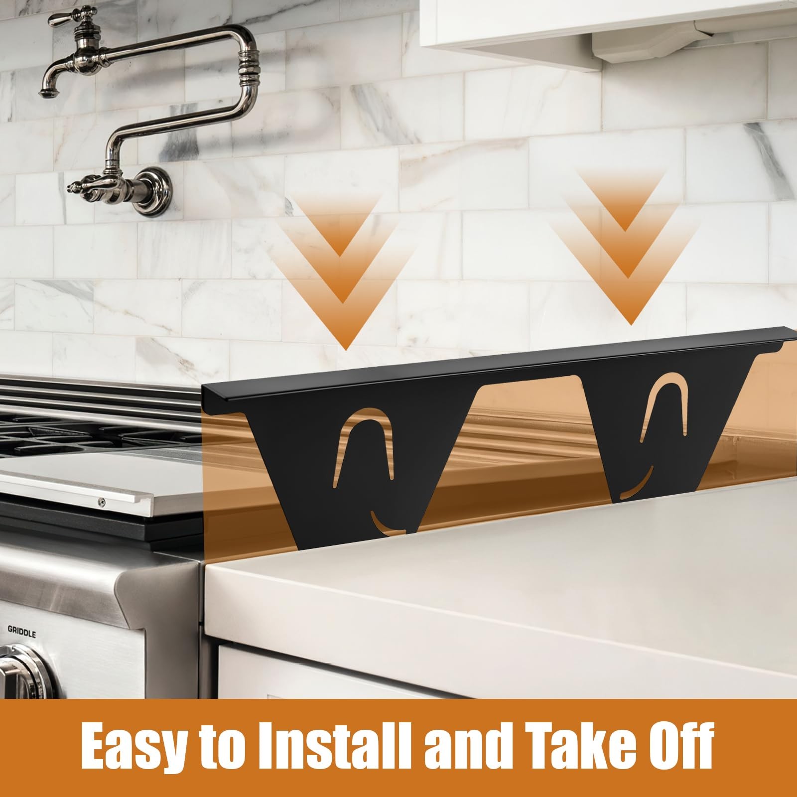 "2 Pack Stove Gap Cover Stainless Steel Adjustable 13.8""-27.6"" Kitchen Guard"