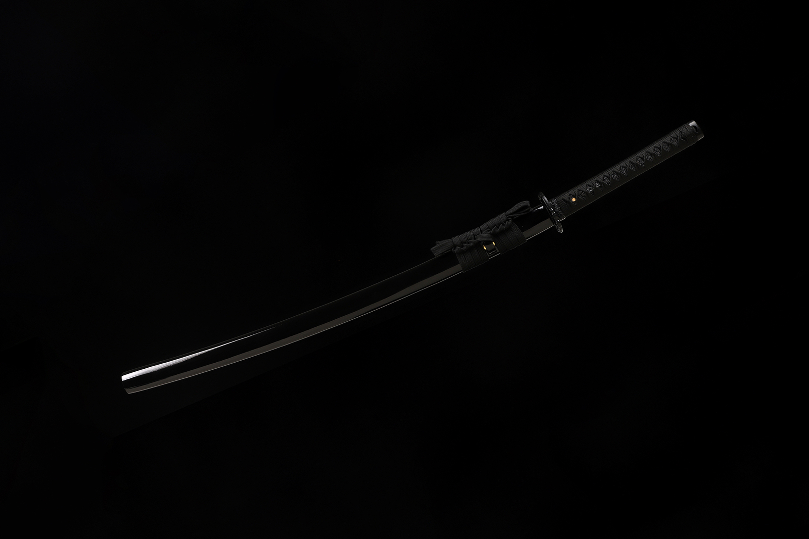 Sharp Full Tang Japanese Samurai Katana All Black Sword Battle Ready T10 Steel