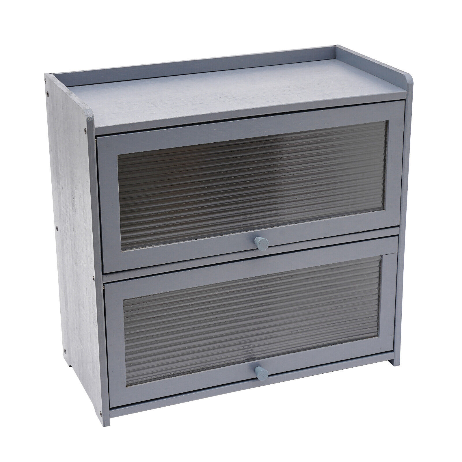 Modern Two-tier Storage Cabinet, Countertop Storage Cabinet, Gray Cabinet New