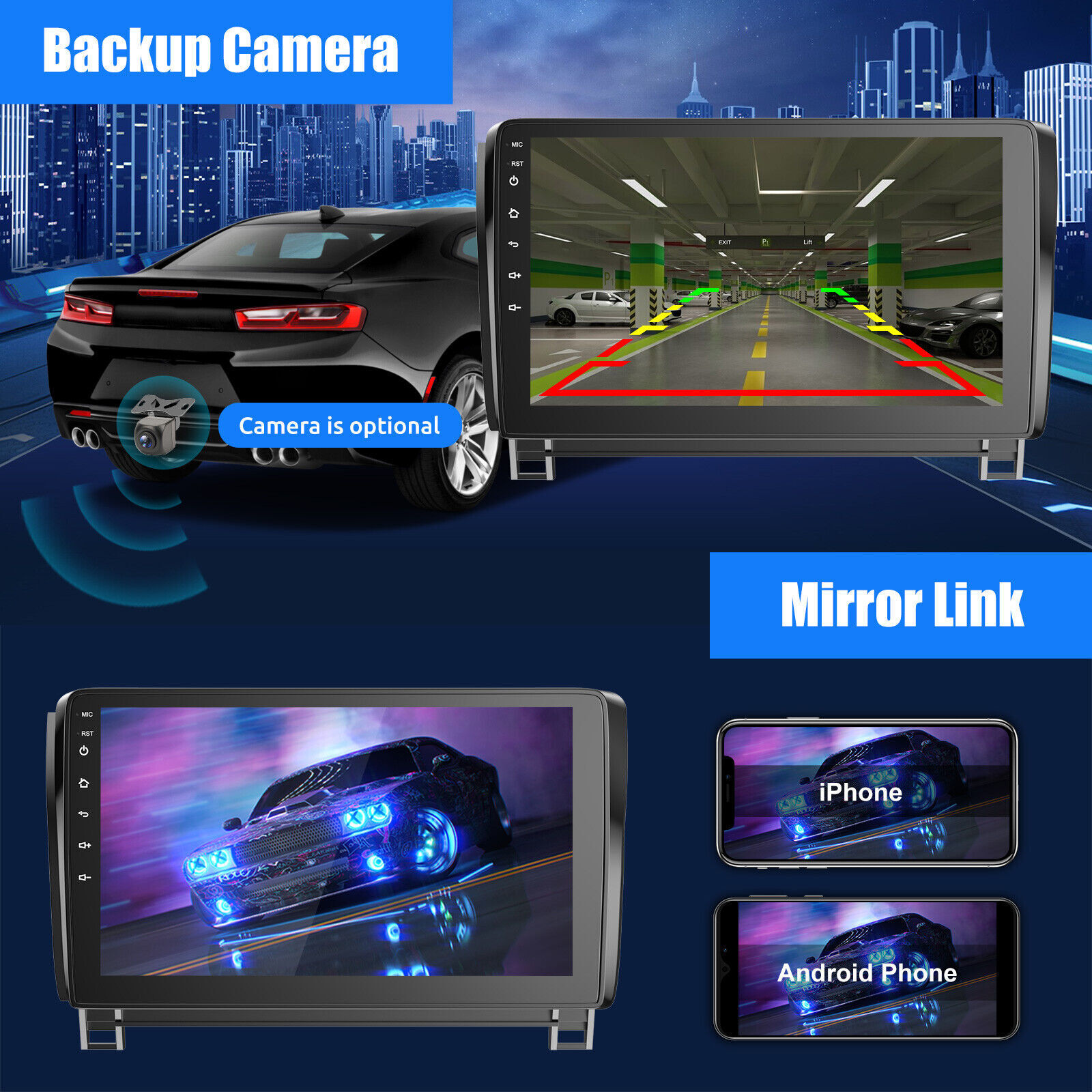 Apple Carplay Car Stereo GPS Radio For Toyota Tundra 2007-2013 Sequoia 2008-2019