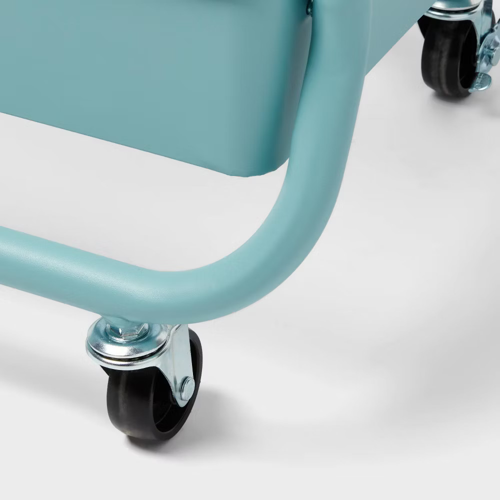 3 Tier Metal Utility Cart Blue - Brightroom
