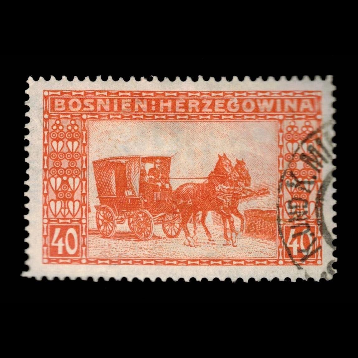 Bosnia & Herzegovina, Scott 40, Mail Wagon, 1906, used, 115372