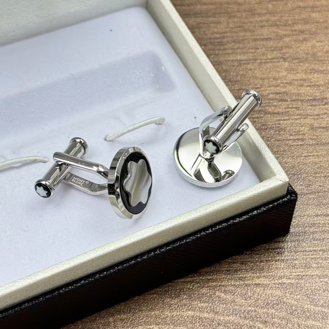 Montblanc Star Stainless Steel Cufflinks, No Box