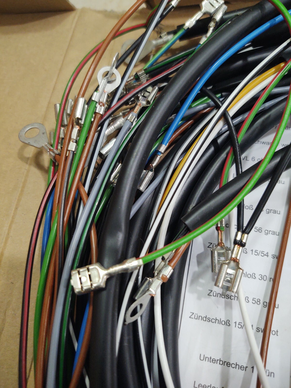 MZTS 250 ETZ 250, INSTALLACION ELECTRICA CON REGLETAS Y CAJA DE FUSIBLES