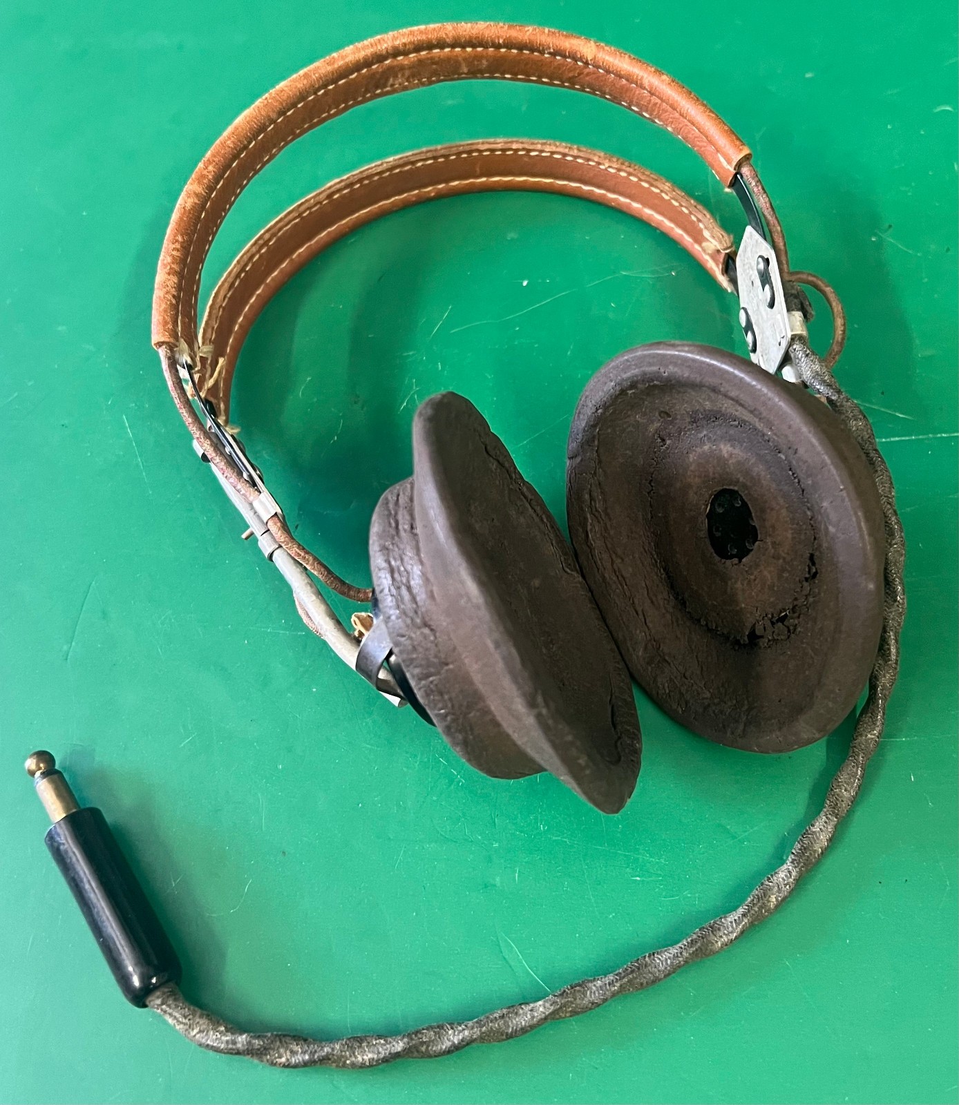 AIR CORPS TYPE HB-7 HEADSET W/R-14 RECEIVERS-