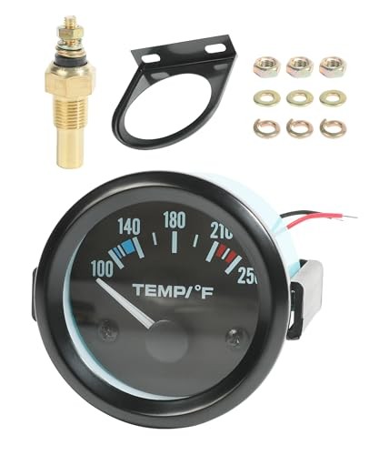 Water Temp Gauge,Car Accessories Universal 2"/52mm 12V Water Temp Meter,100