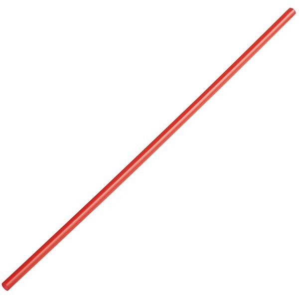 (500 STRAWS) CHOICE SIP STRAW RED COLOR 8" BAR COCKTAIL/MIXED DRINKS, .13 in DIA