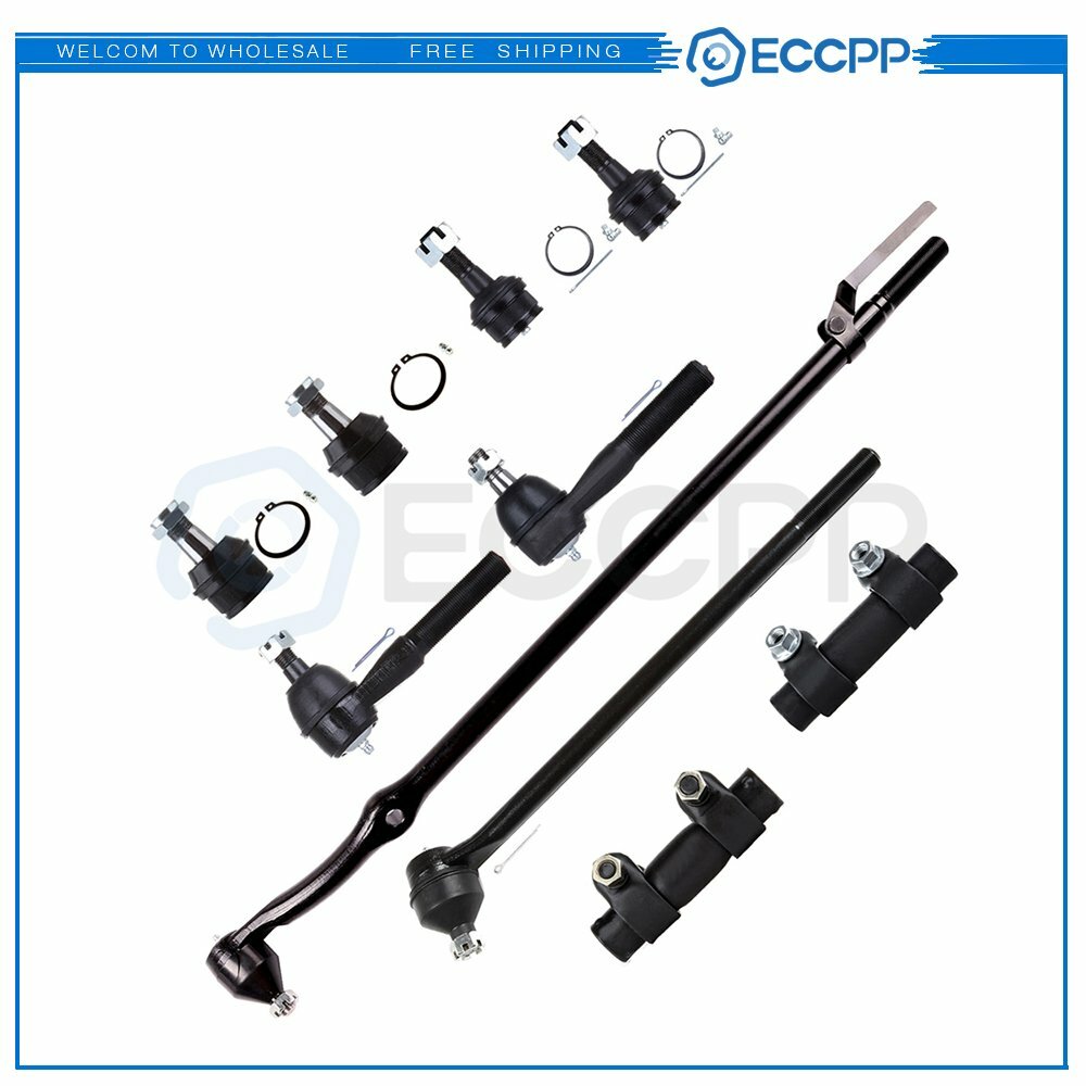 10Pcs Front Suspension Kit Lower Ball Joints Tie Rod Ends For 87-1996 Ford F-150