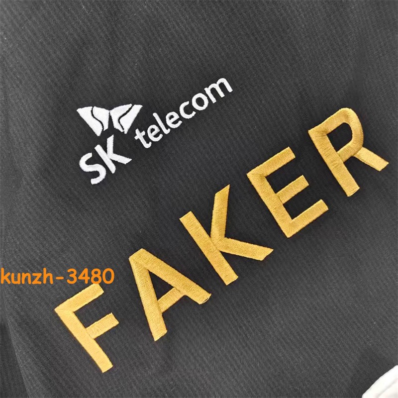 2025 T1 Team World Championship Black Jacket Faker SIX STAR Embroidered Jacket