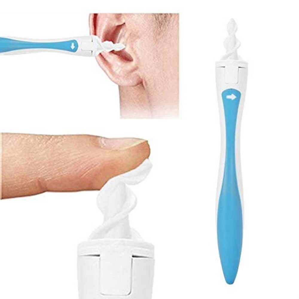 Ear Cleaner Kit for Ear Wax Removal-Spiral Q-Grips Tip Picker Easy Cleaning Tool