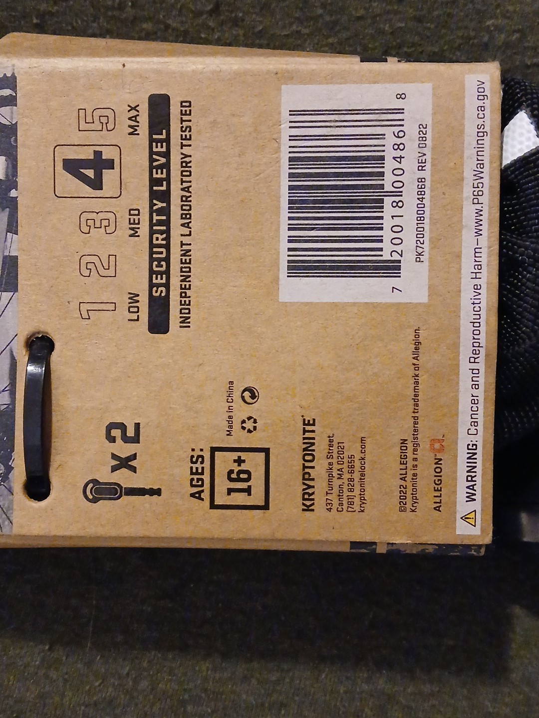 Kryptonite Chain Key Chain 3 ft x 8mm (5/16 in) 2 Keys NEW - Security Level 4 👀