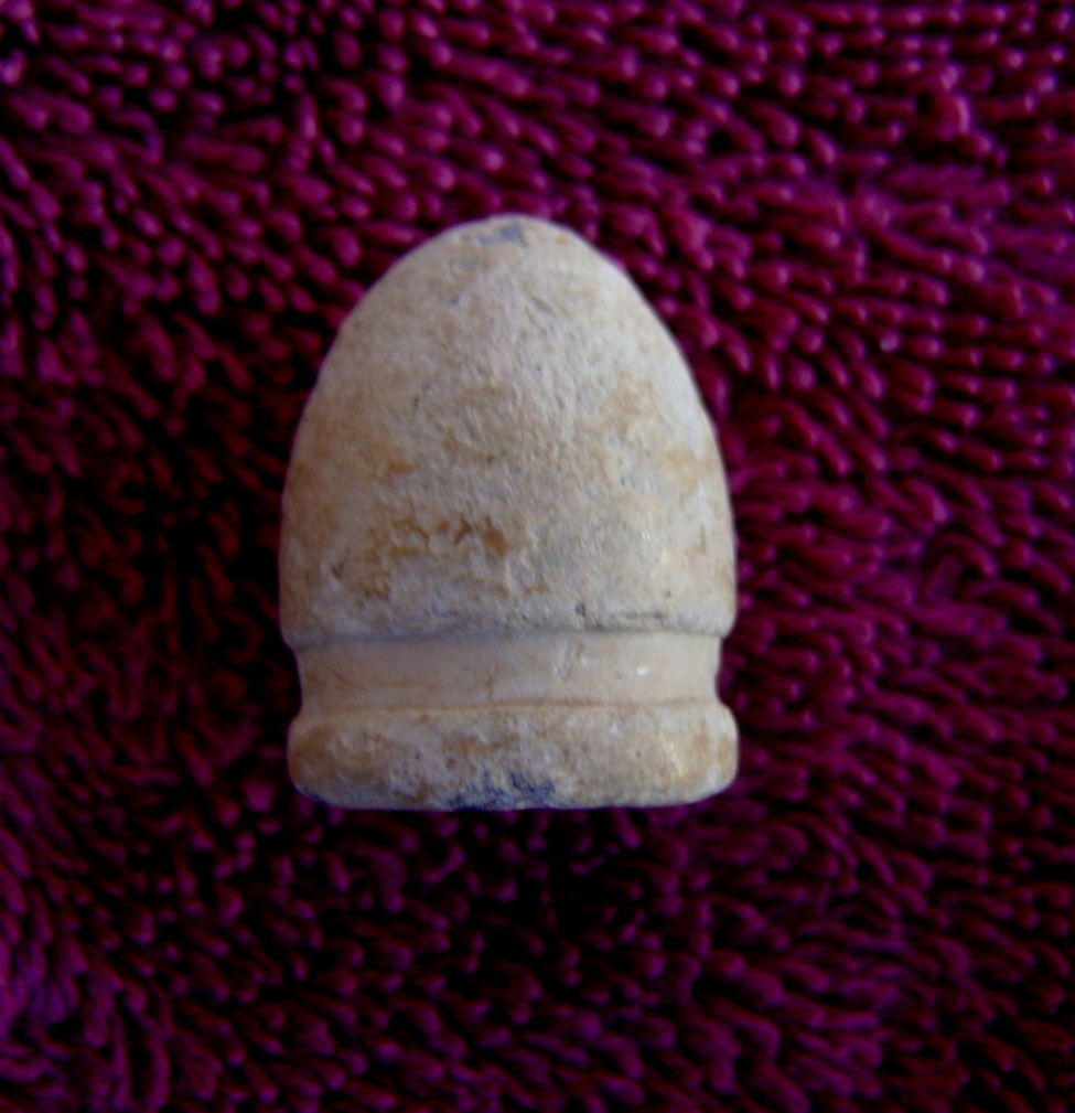 DUG CIVIL WAR CONFEDERATE FRENCH LOW BASE TRIANGLE BULLET (PORT HUDSON)