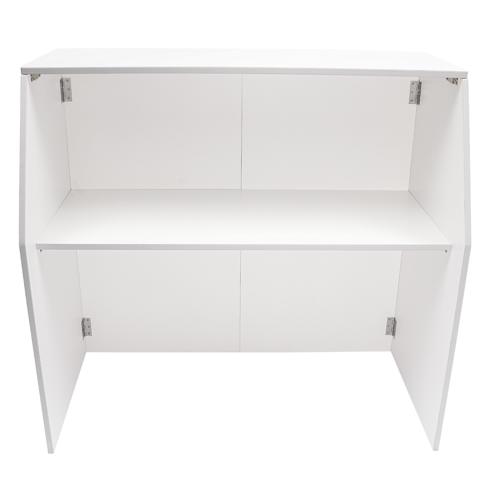 White Portable Event Bar Portable Bar Cabinet Foldable Bar 47.75*19.5*42.75in