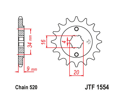 JT Front Sprocket 14 14T Tooth Yamaha Blaster 200 1988-2006 TTR230 2005-2022