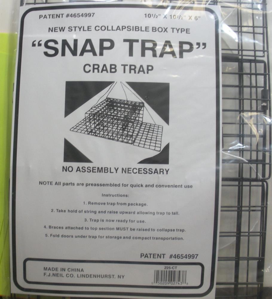 F J Neil 225-CT Snap-Trap Crab Trap 10.5" x 10.5"