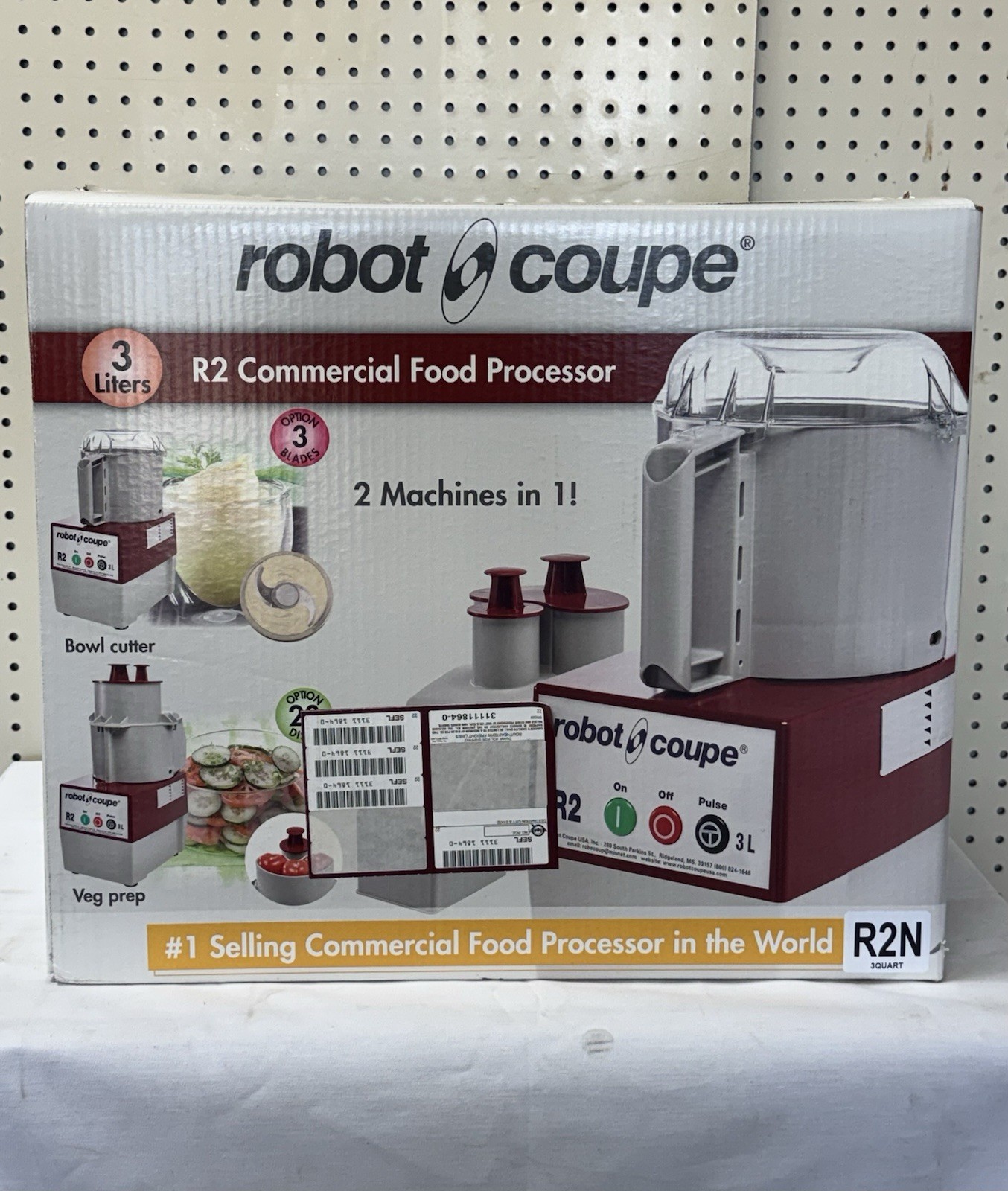 Robot Coupe R2N Combination Food Processor, 3 Qt / 3 Liter Continuous Feed 1hp