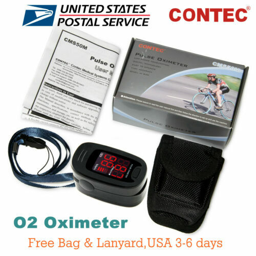 Finger Pulse Oximeter Heart Rate Blood Oxygen Saturation Monitor SpO2 PR Measure