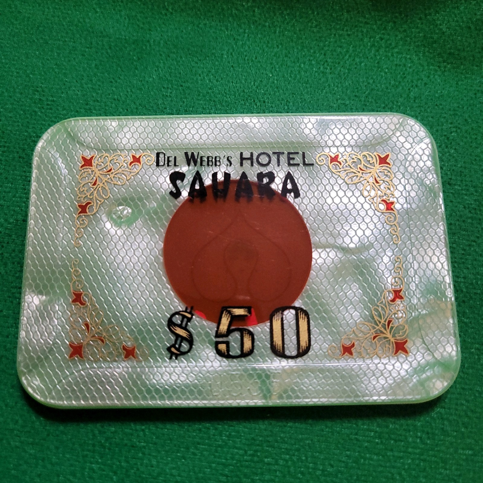 Sahara Casino Las Vegas $50.00 Baccarat Plaque