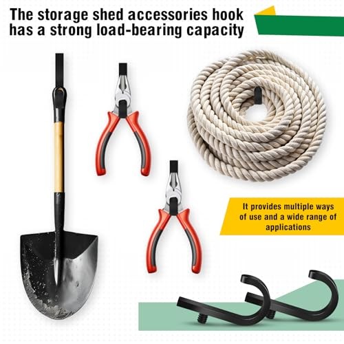 4 Pack Storage Shed Hooks Compatible with Suncast/Crafstman, Storage Shed