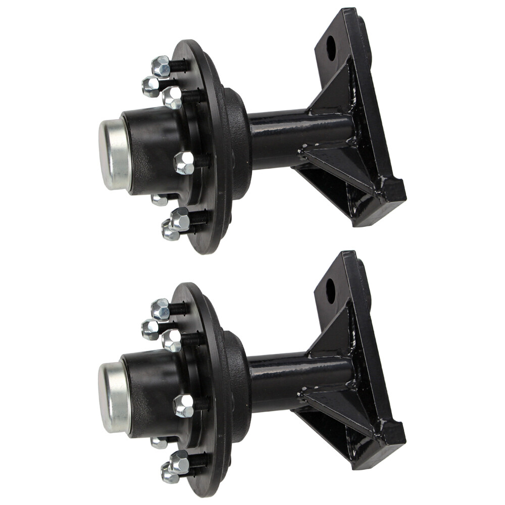 Pair Upgraded 8 x 6.5 Lug Superior Shipping Container Wheels Bolt-on Spindle Kit