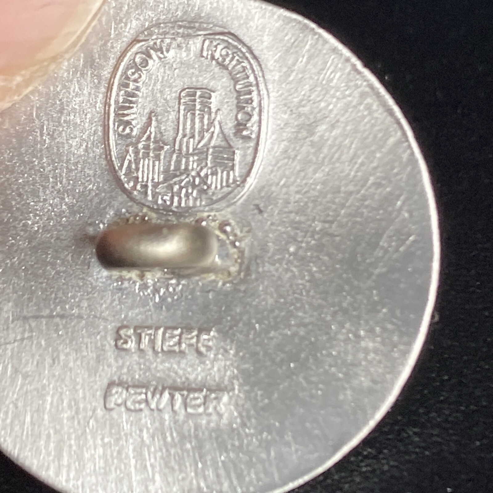 Stieff George Washington Inauguration Button 7/8" Pewter 13 Colonies