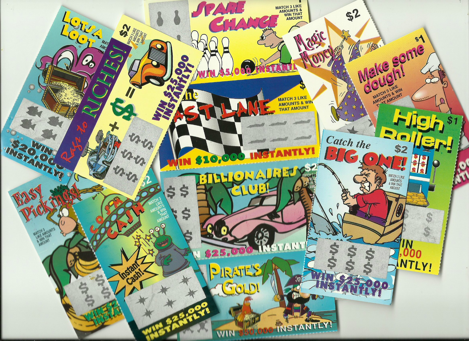 12 FaKe GaG JoKe PrAnK LoTTo LoTTeRy TiCkEtS Special Price $4.49 *FREE Shipping