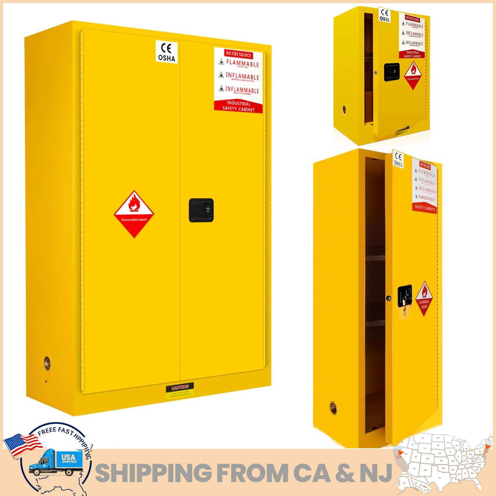 35/45/60/80 Gal Flammable Liquids Storage Cabinet  Fireproof Cabinet Warehouse