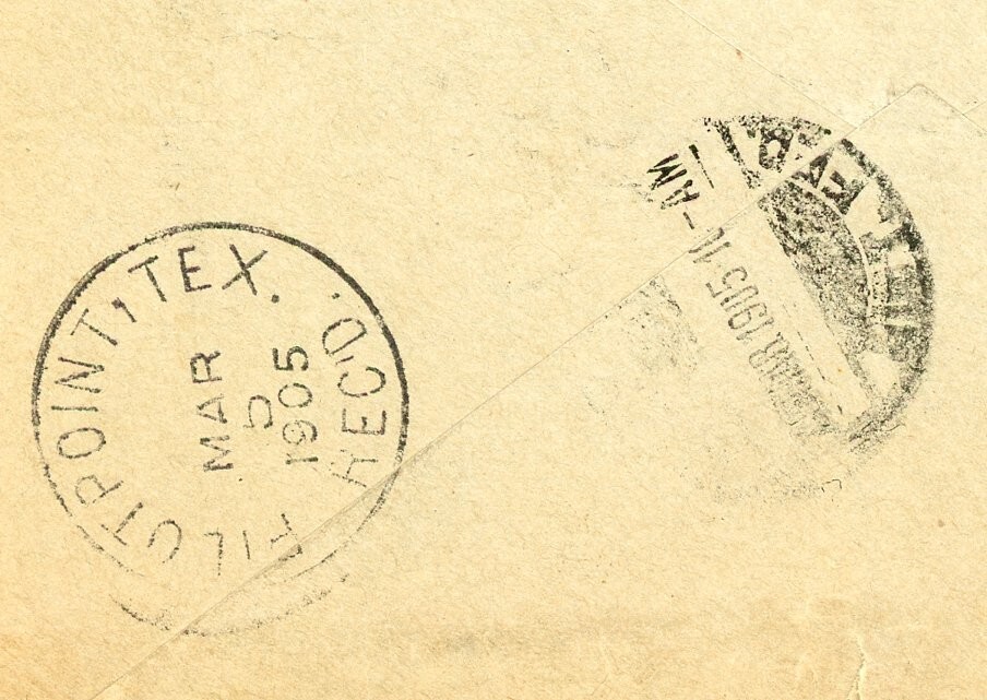 1905 Postal Cover 5C Grand Hotel Mexico Stationary Veracruz Pilot Point Texas TX