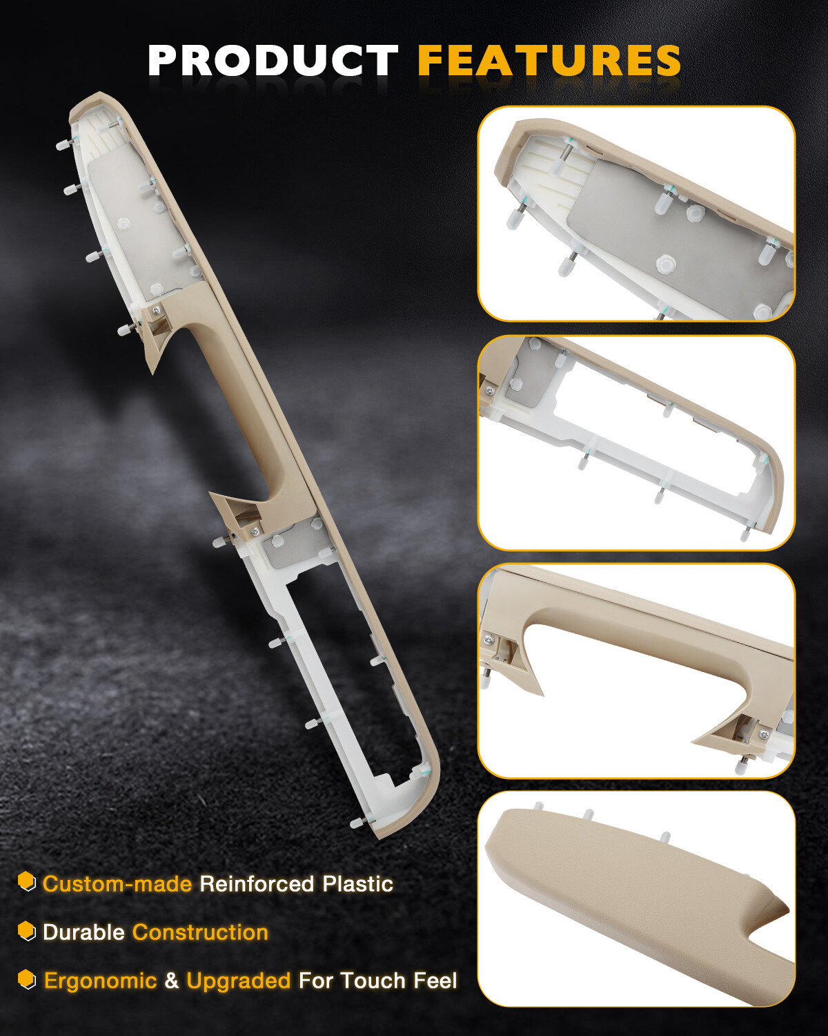 Driver Armrest Repair Set For 10-14 Chevy Silverado GMC Sierra 1500 2500 3500 HD