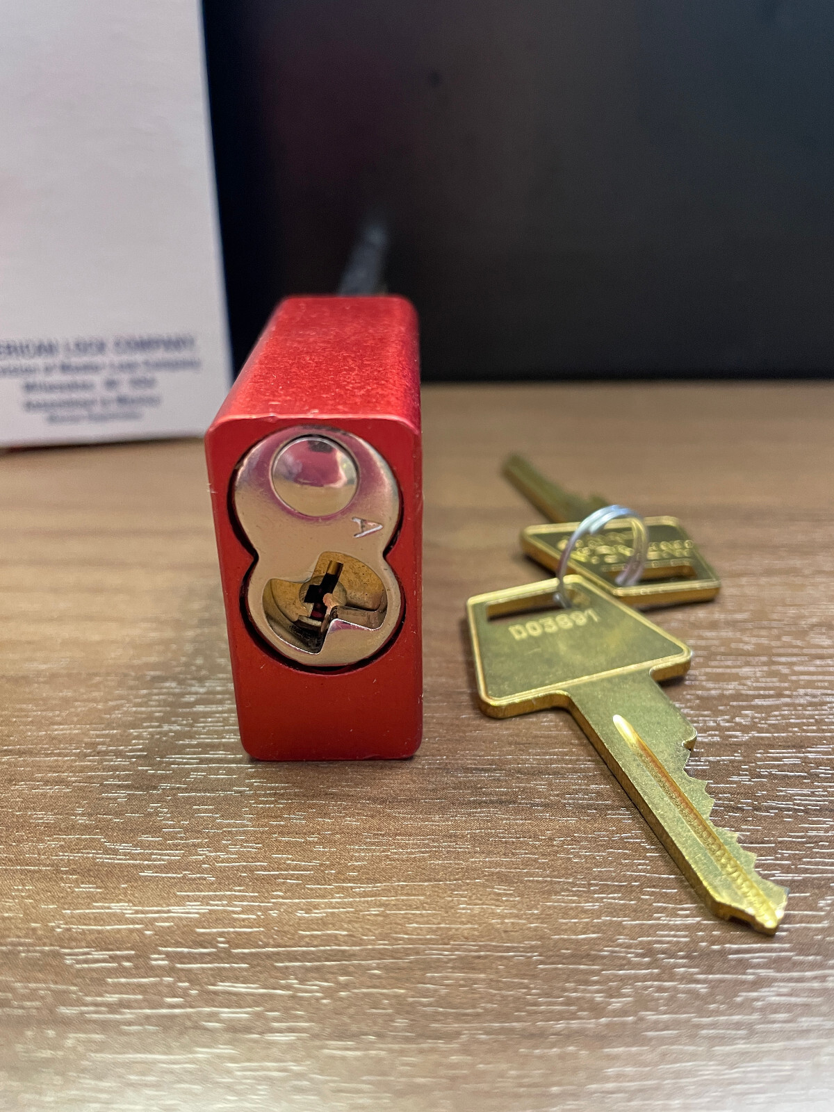 AMERICAN LOCK A1107RED. Safety Series Lockout Padlock Lock 3" Shank