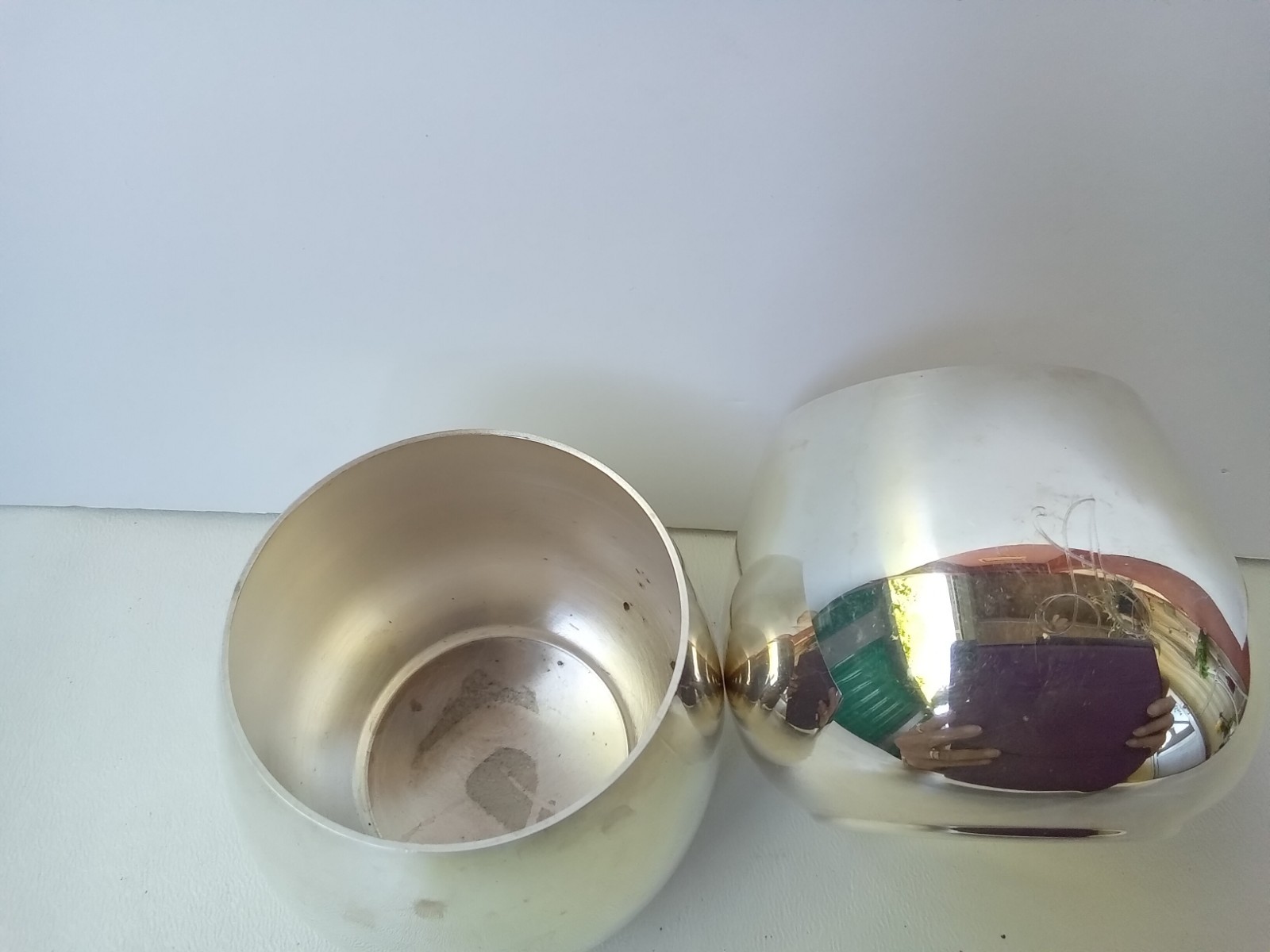 STERLING SILVER W.M. ROGERS SILVERPLATED CORDIAL BRANDY CUPS MONOGRAMMED "A"