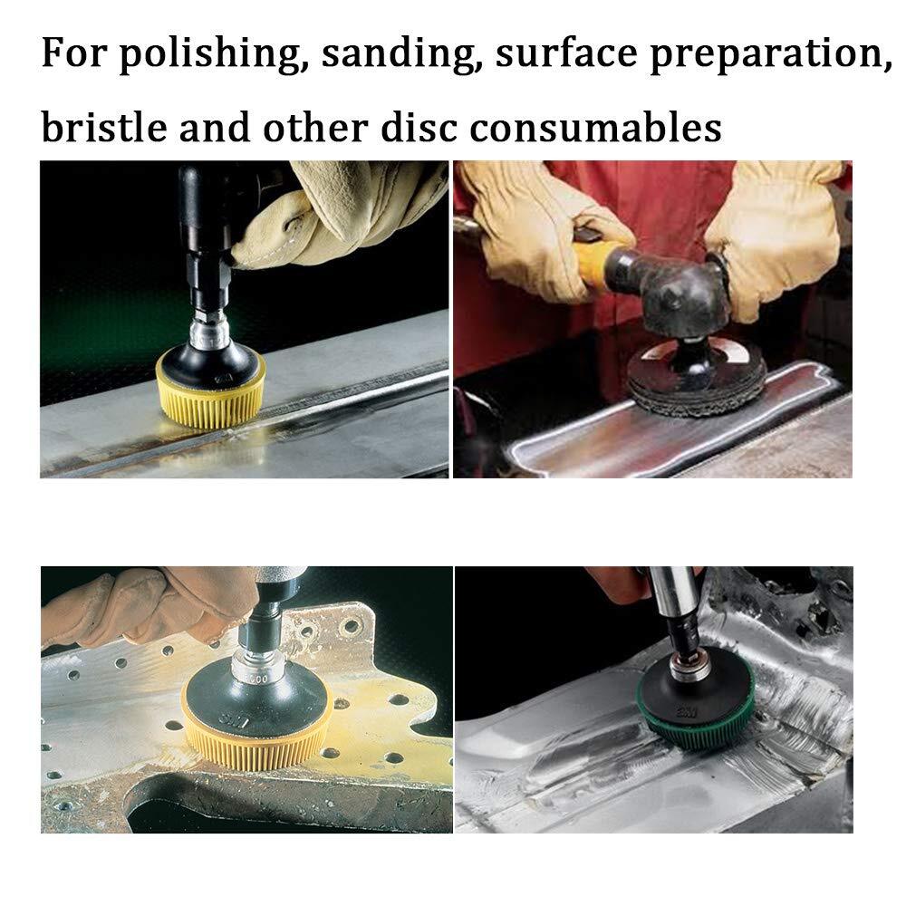 2PCS 3inch Roll Lock Rotary Sanding Disc Pad Holder 1/4" Shank for Die Grinder