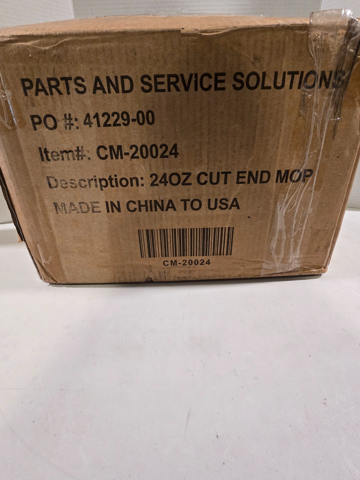 Boardwalk CM20024 Mop Head, Cotton, Cut-End, White, 4-Ply, 24 oz (Case of 12)