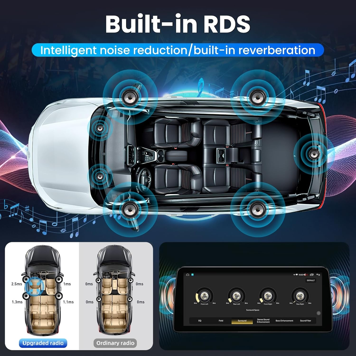 12.3'' For 2019-2022 Toyota RAV4 8Core 4+64G Carplay Stereo Radio GPS Android 13